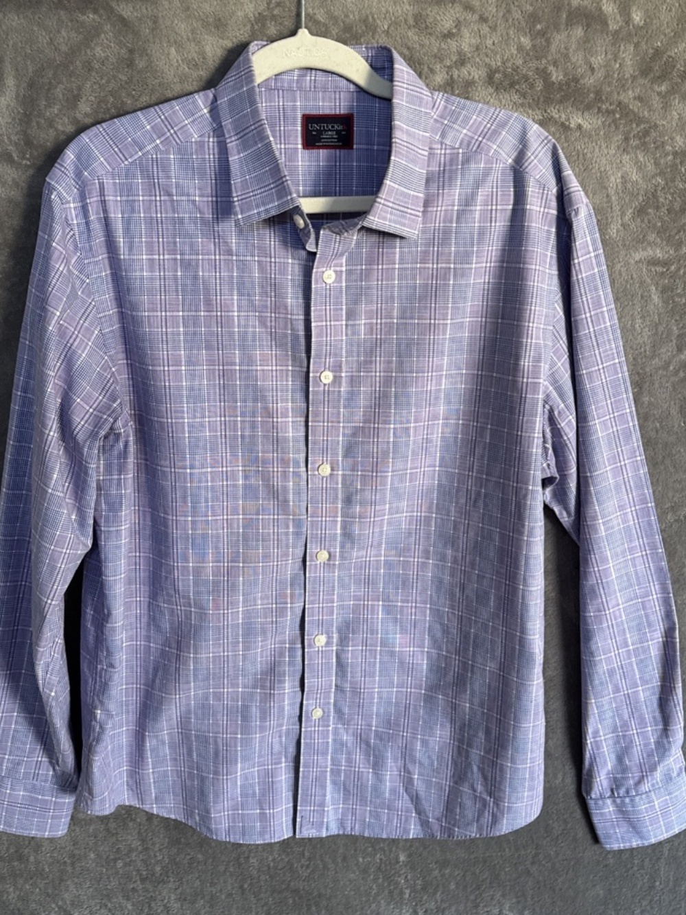 UNTUCKit Slim Fit Micro Check Button-Down – Men’s Large